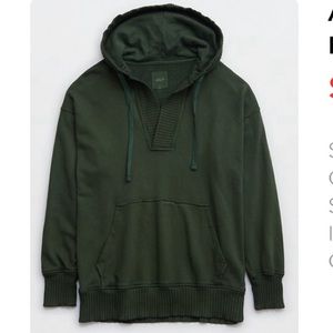 XL Aerie oversized down to earth hoodie in dark green, only worn once or twice!
